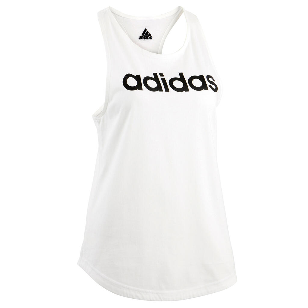 Women's Low-Impact Fitness Tank Top - White