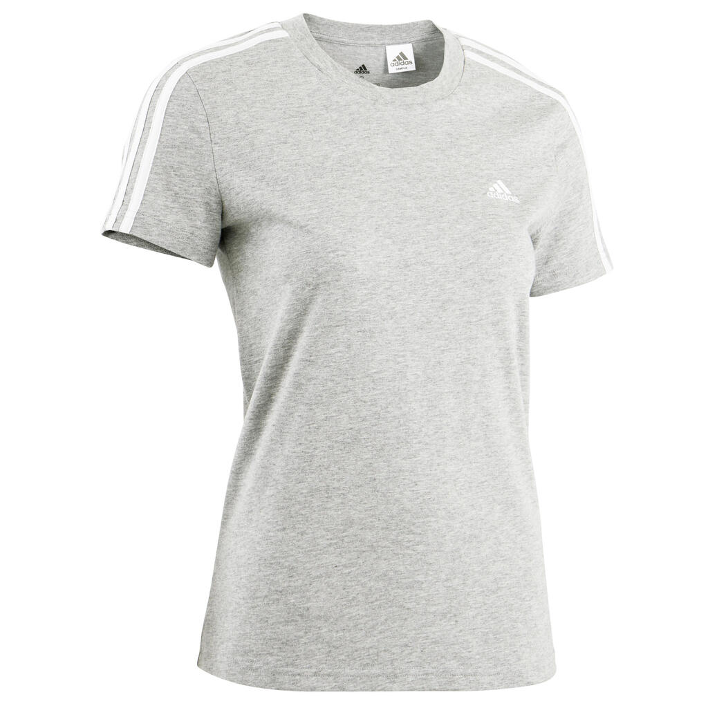 Adidas T-Shirt Damen  - 3S grau