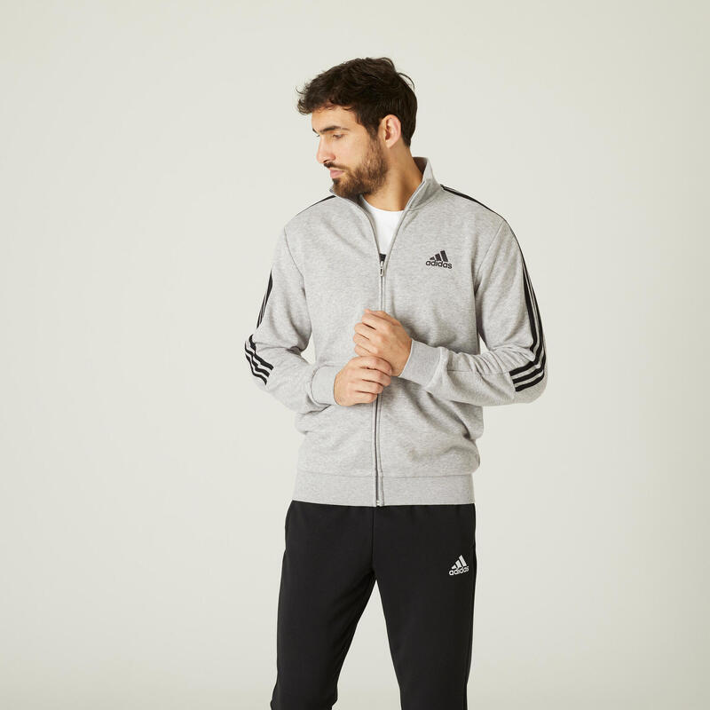 Survêtement Fitness homme coton - Adidas Aeroready gris chiné ADIDAS