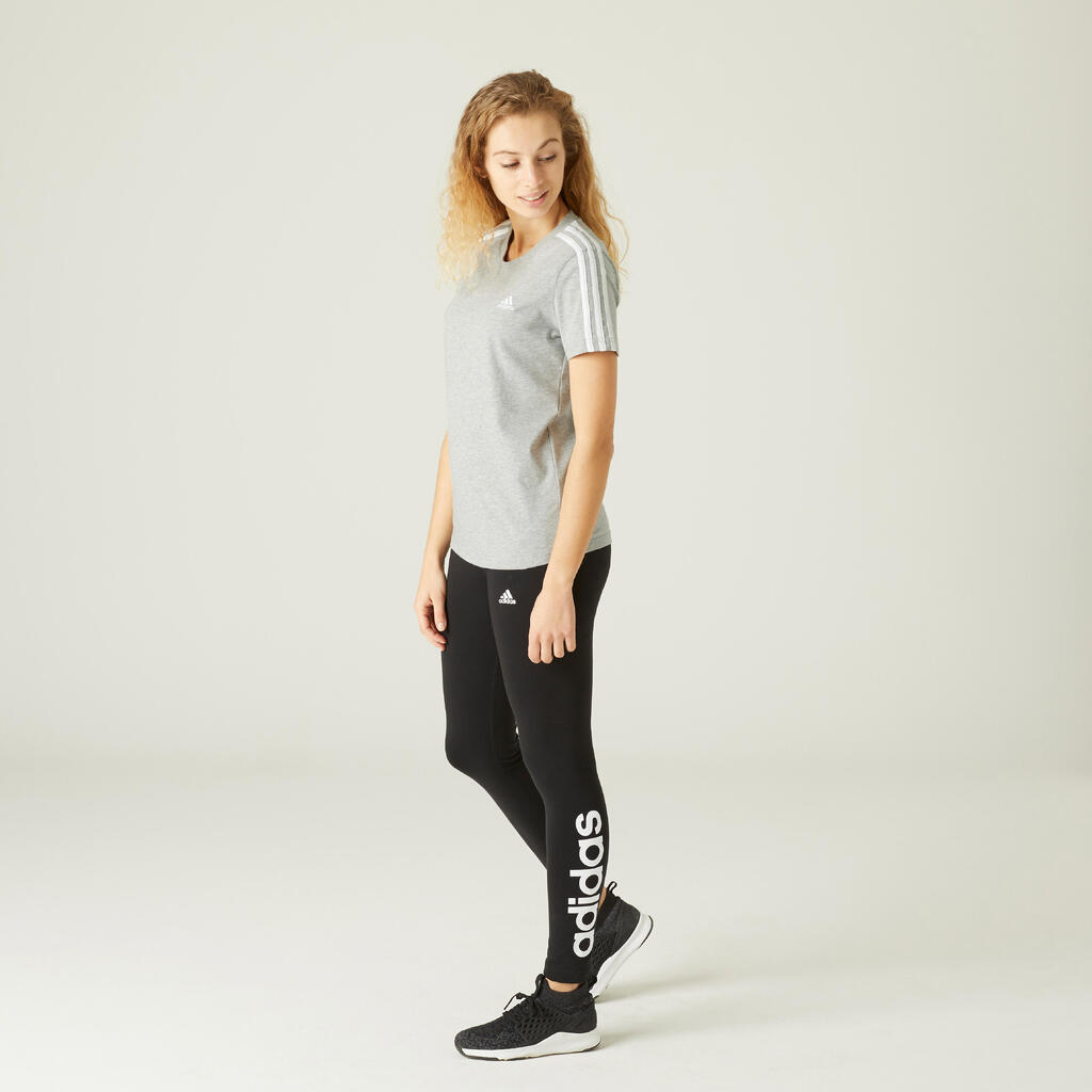 Adidas T-Shirt Damen  - 3S grau