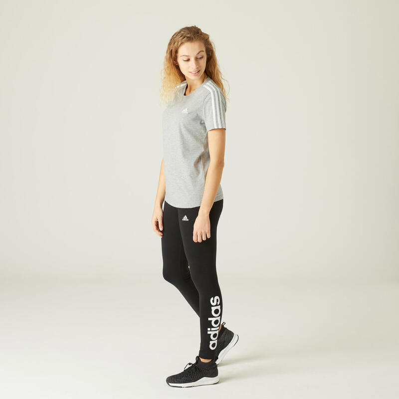 Adidas T-Shirt Damen - 3S grau