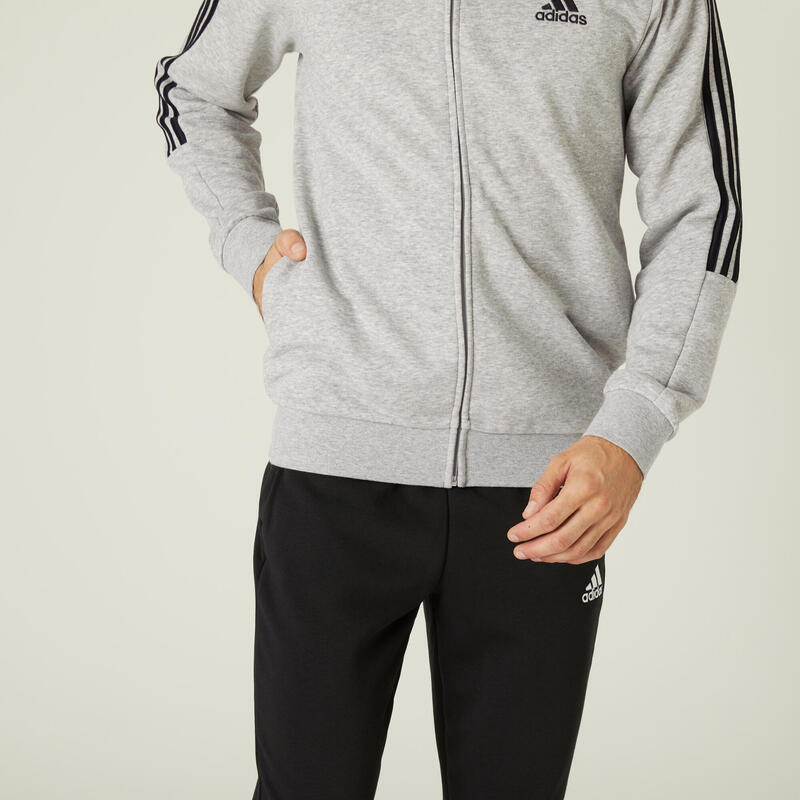 Survêtement Fitness homme coton - Adidas Aeroready gris chiné