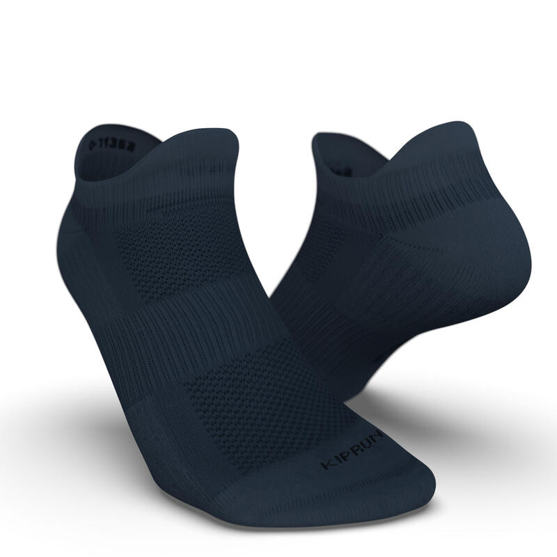 Calcetines Running RUN500 Azul Pizarra Invisibles x2