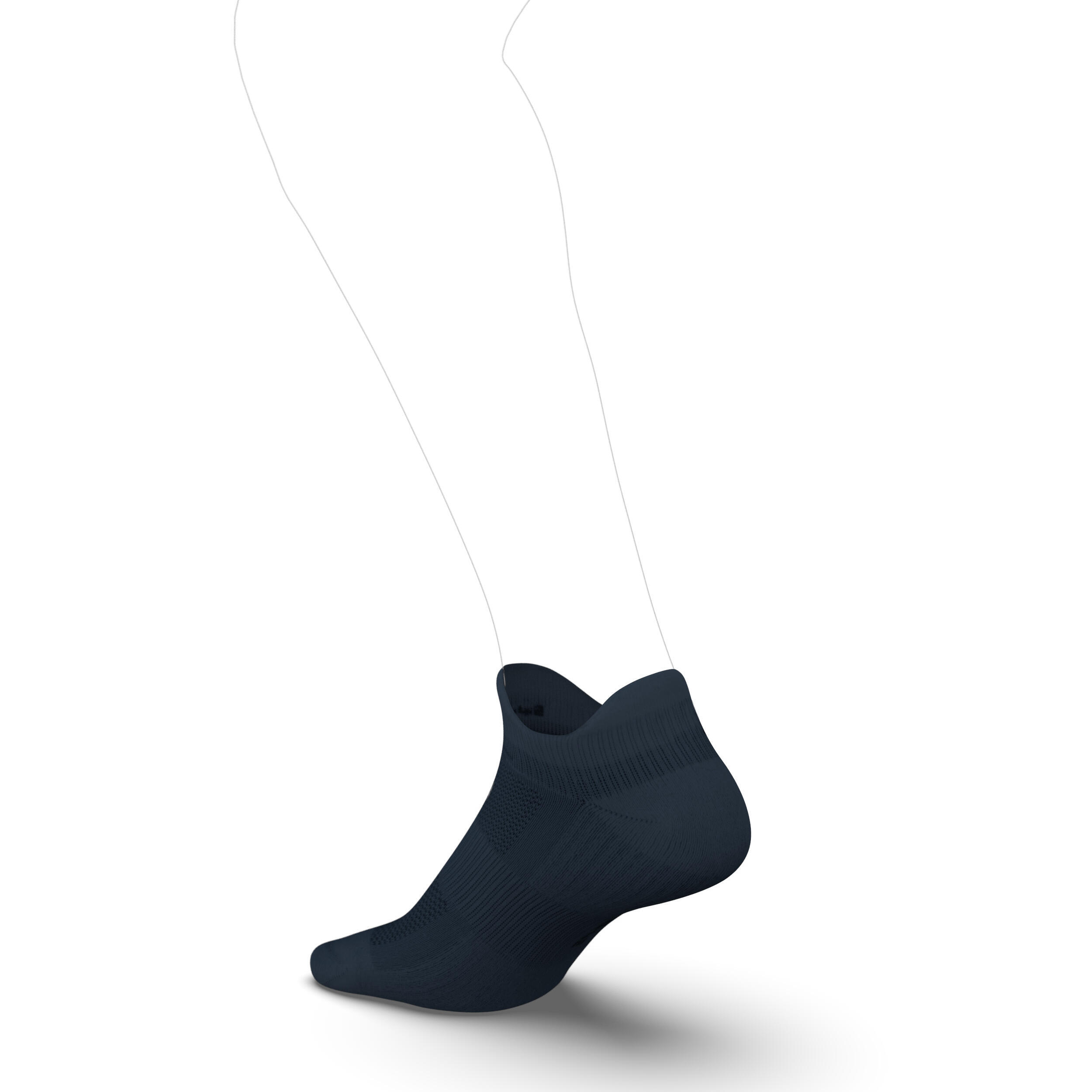 RUN500 INVISIBLE RUNNING SOCKS - SLATE BLUE X2 2/9