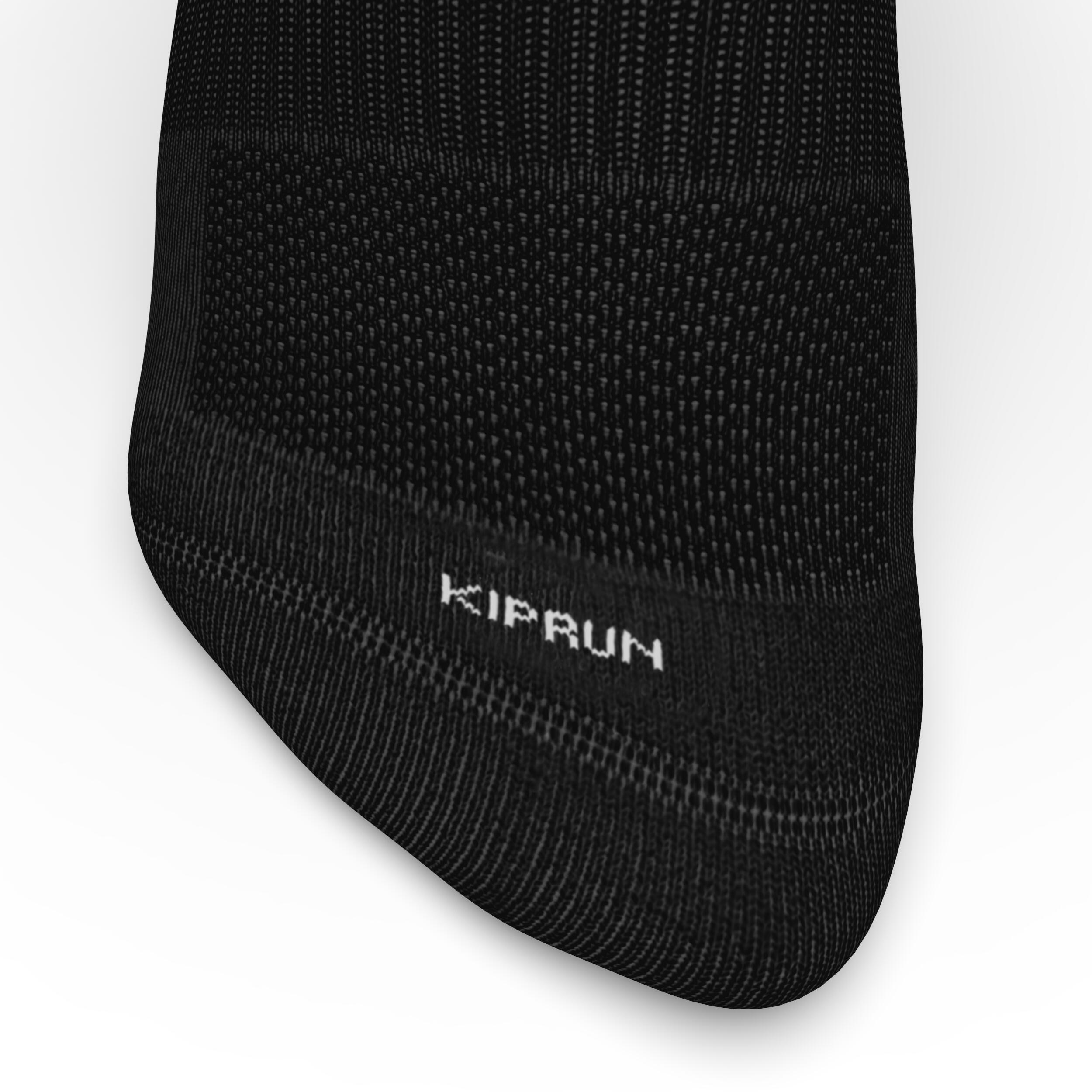 CHAUSSETTES DE RUNNING RUN500 MI-HAUTEURS X2 NOIRES 7/9