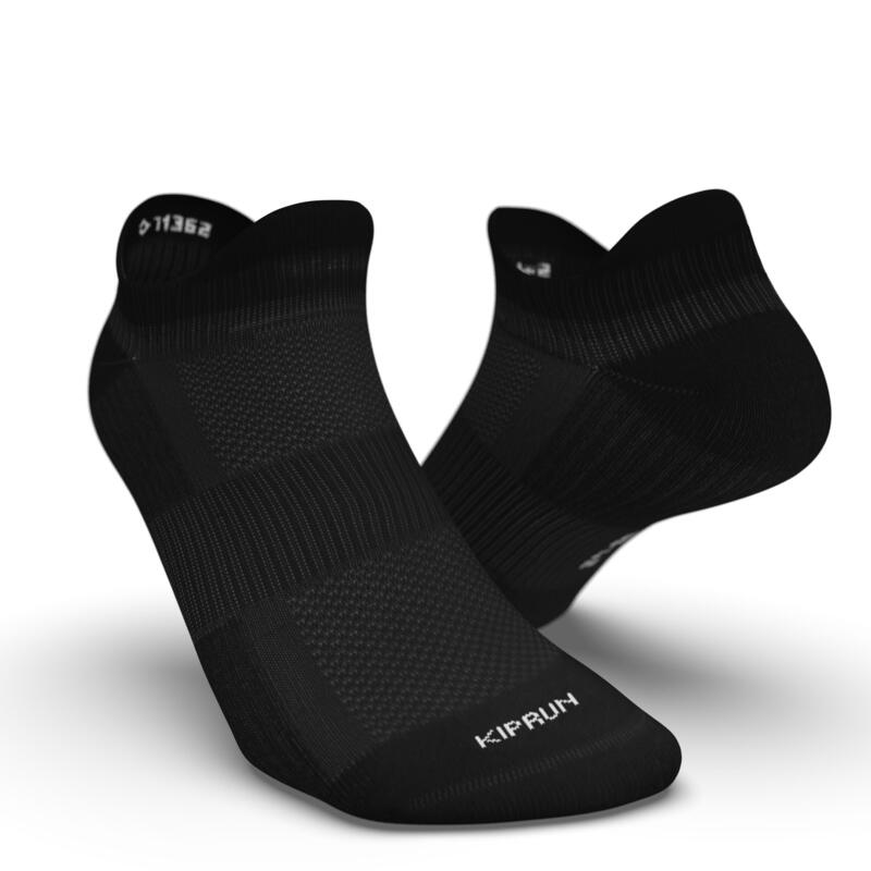 Calcetines running invisibles ecodiseñados x2 RUN500 negro