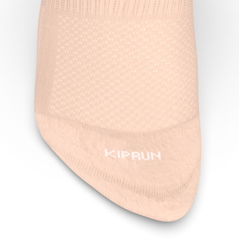 CHAUSSETTES DE RUNNING INVISIBLES RUN500 ROSES X2