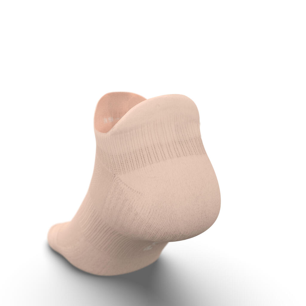 CHAUSSETTES DE RUNNING INVISIBLES RUN500 X2 ROSES