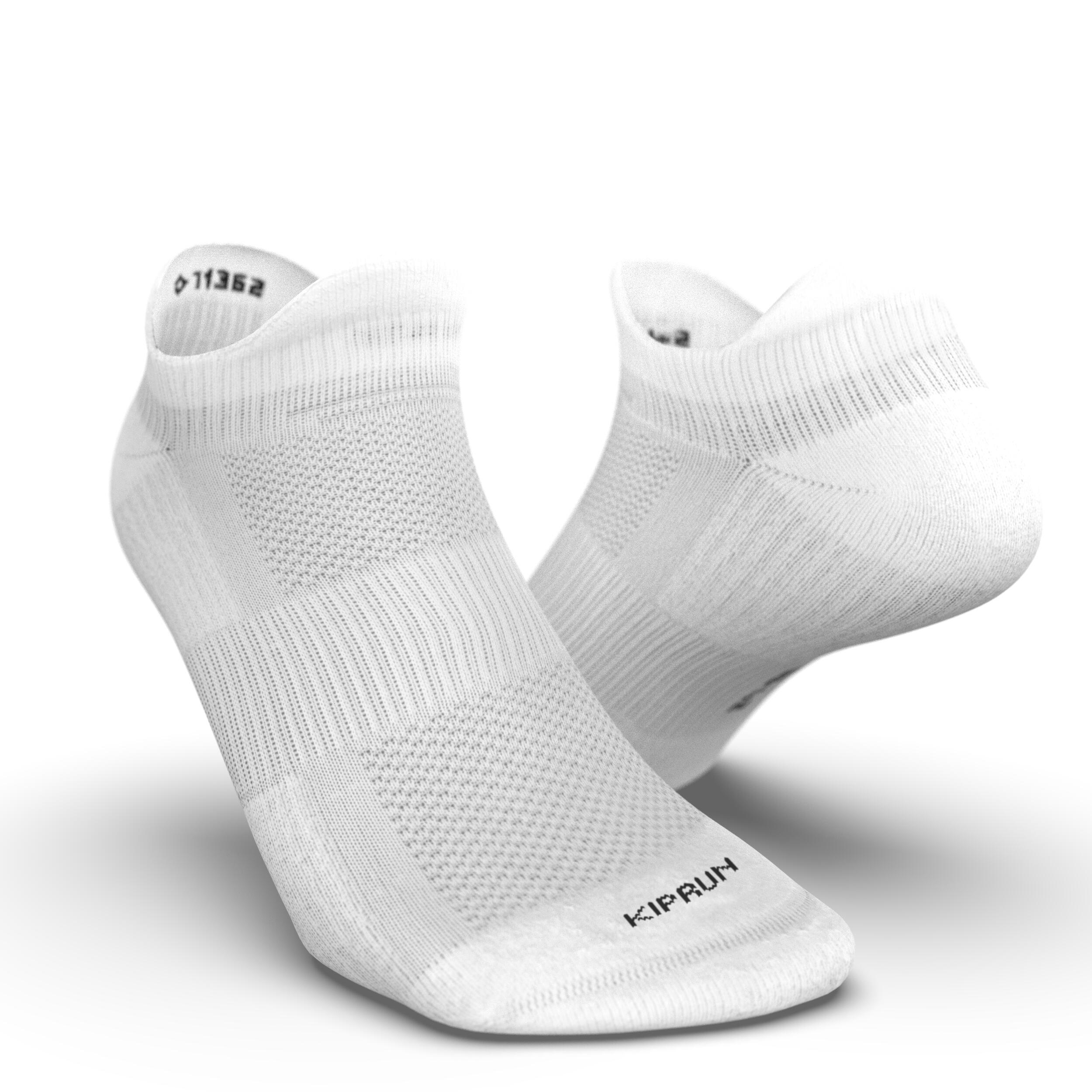 Invisible Running Socks Run 500 x2 - WHITE