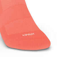 RUN500 RUNNING SOCKS MID HEIGHT X2  - CORAL PINK