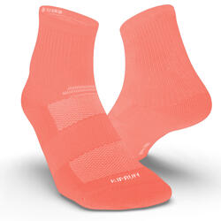 RUN500 RUNNING SOCKS MID HEIGHT X2 - CORAL PINK