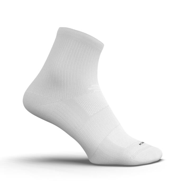 Unisex Running Crew Socks 2 Pack White