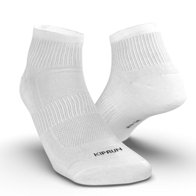 Běžecké ponožky Run100 bílé 3 páry 
