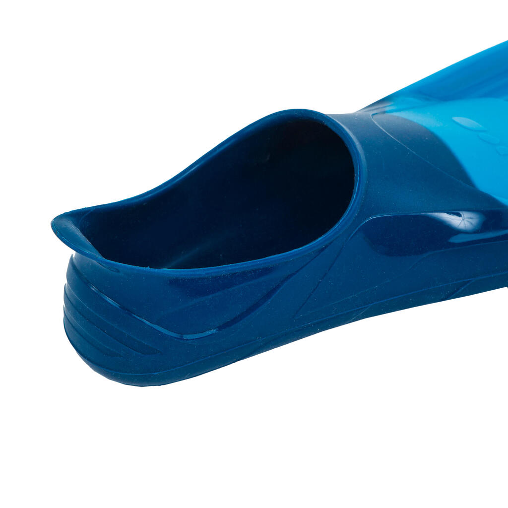 SILIFINS 500 SHORT SWIMMING FINS - 3 COLOURS NAVY BLUE/ BLUE/YELLOW