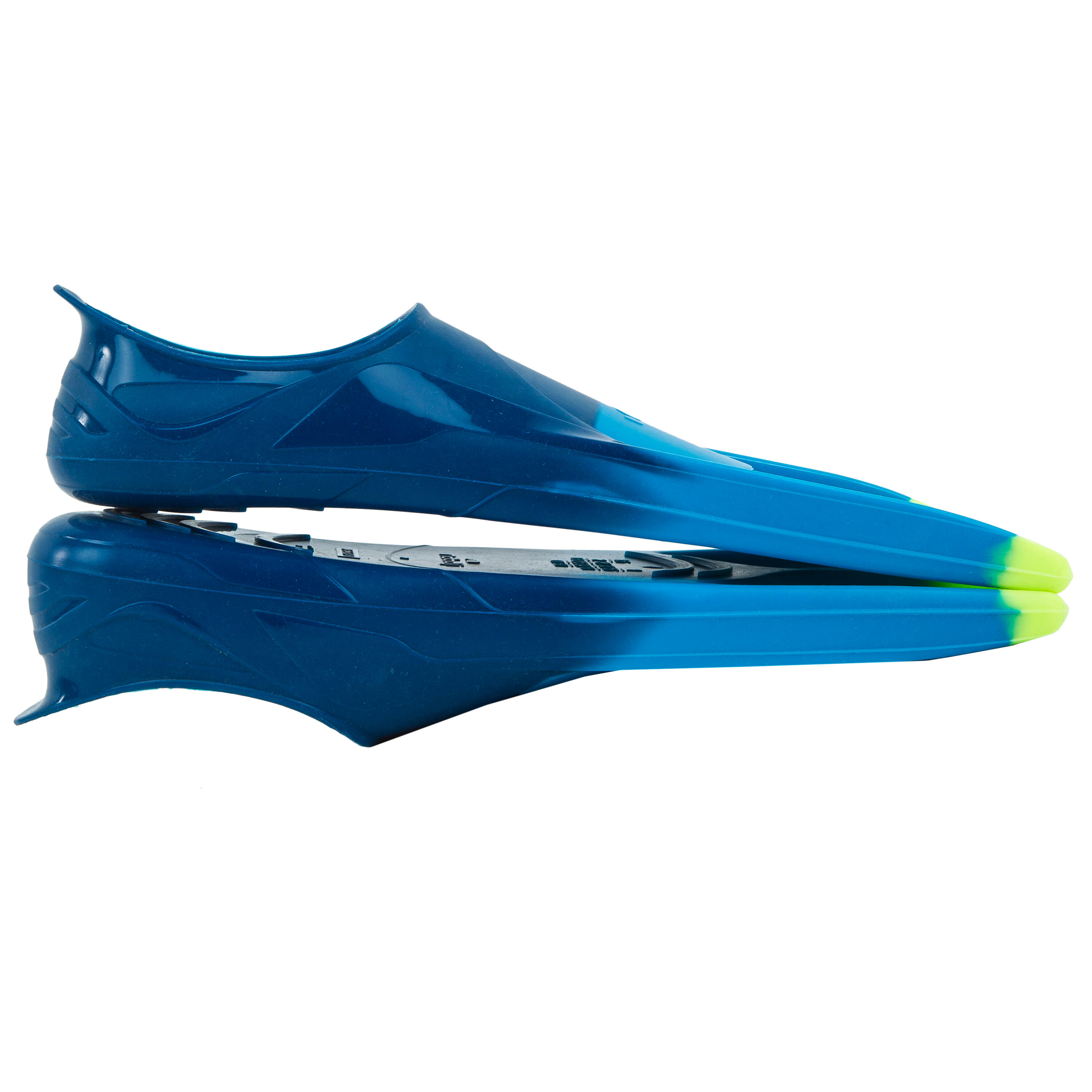 SILIFINS 500 SHORT SWIMMING FINS - 3 COLOURS NAVY BLUE/ BLUE/YELLOW 5/7