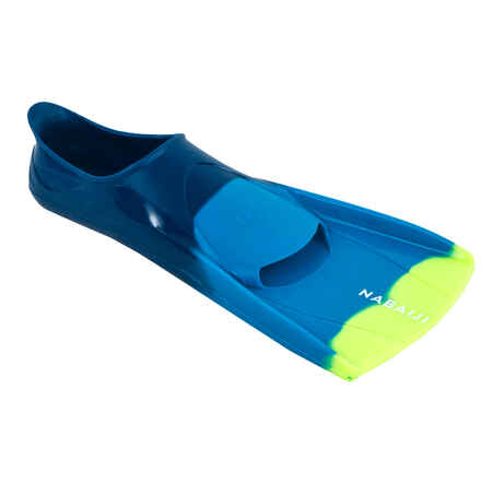 SILIFINS 500 SHORT SWIMMING FINS - 3 COLOURS NAVY BLUE/ BLUE/YELLOW