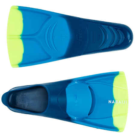 SILIFINS 500 SHORT SWIMMING FINS - 3 COLOURS NAVY BLUE/ BLUE/YELLOW