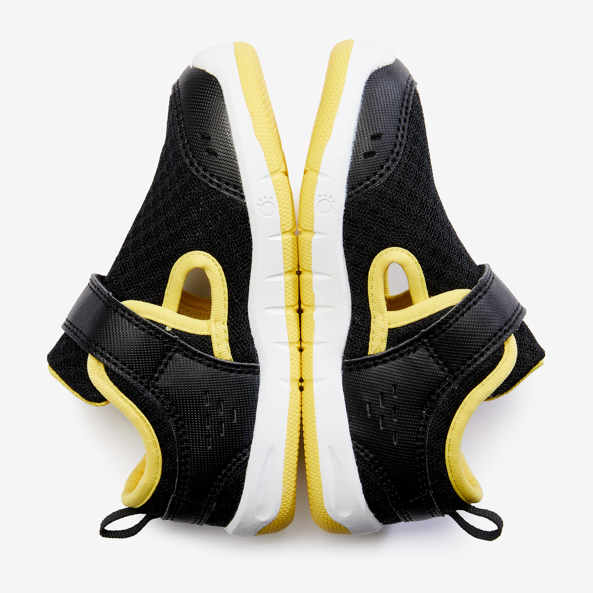 Baby Gym Shoes 700 I Move - Black/Yellow 3/6