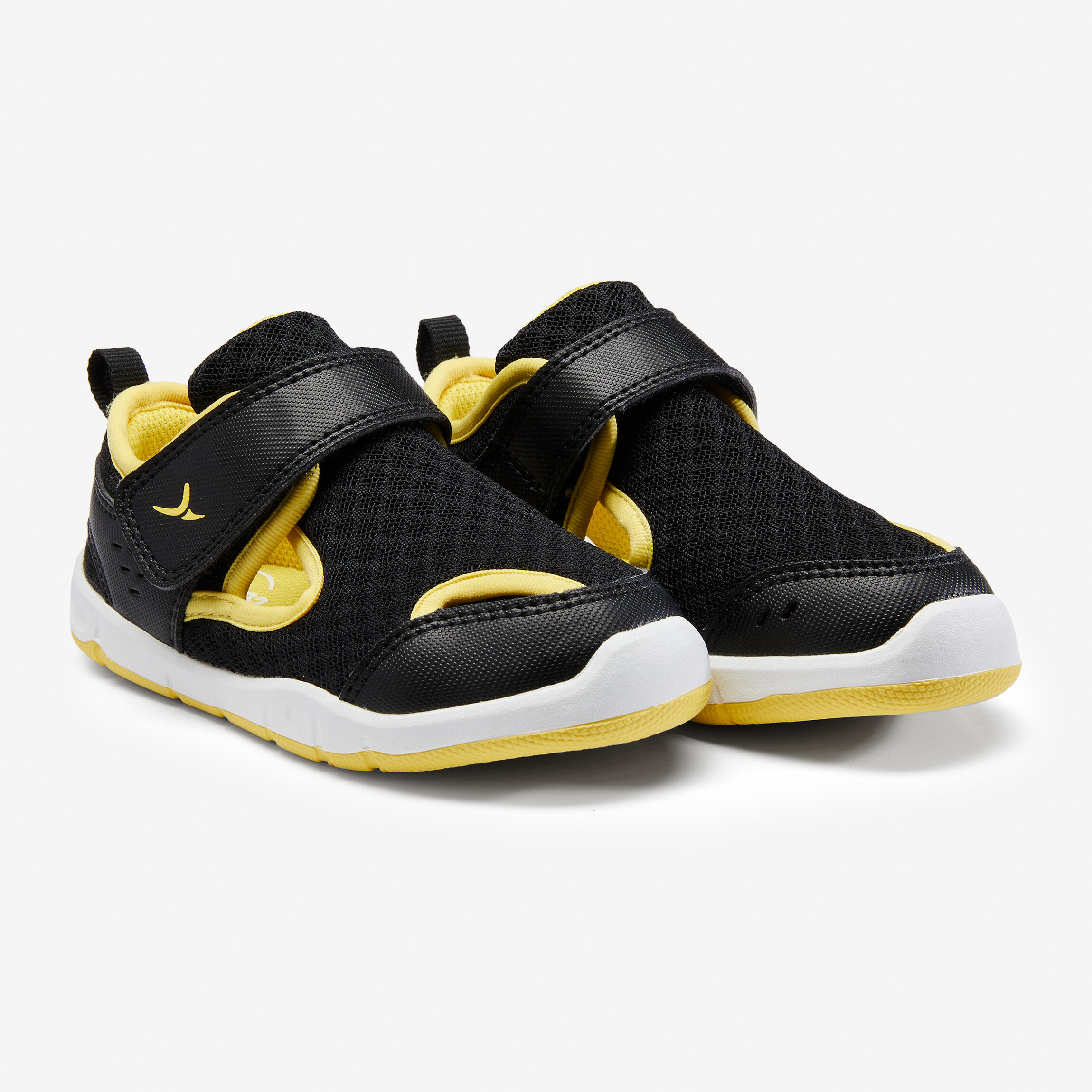 Baby Gym Shoes 700 I Move - Black/Yellow 4/6