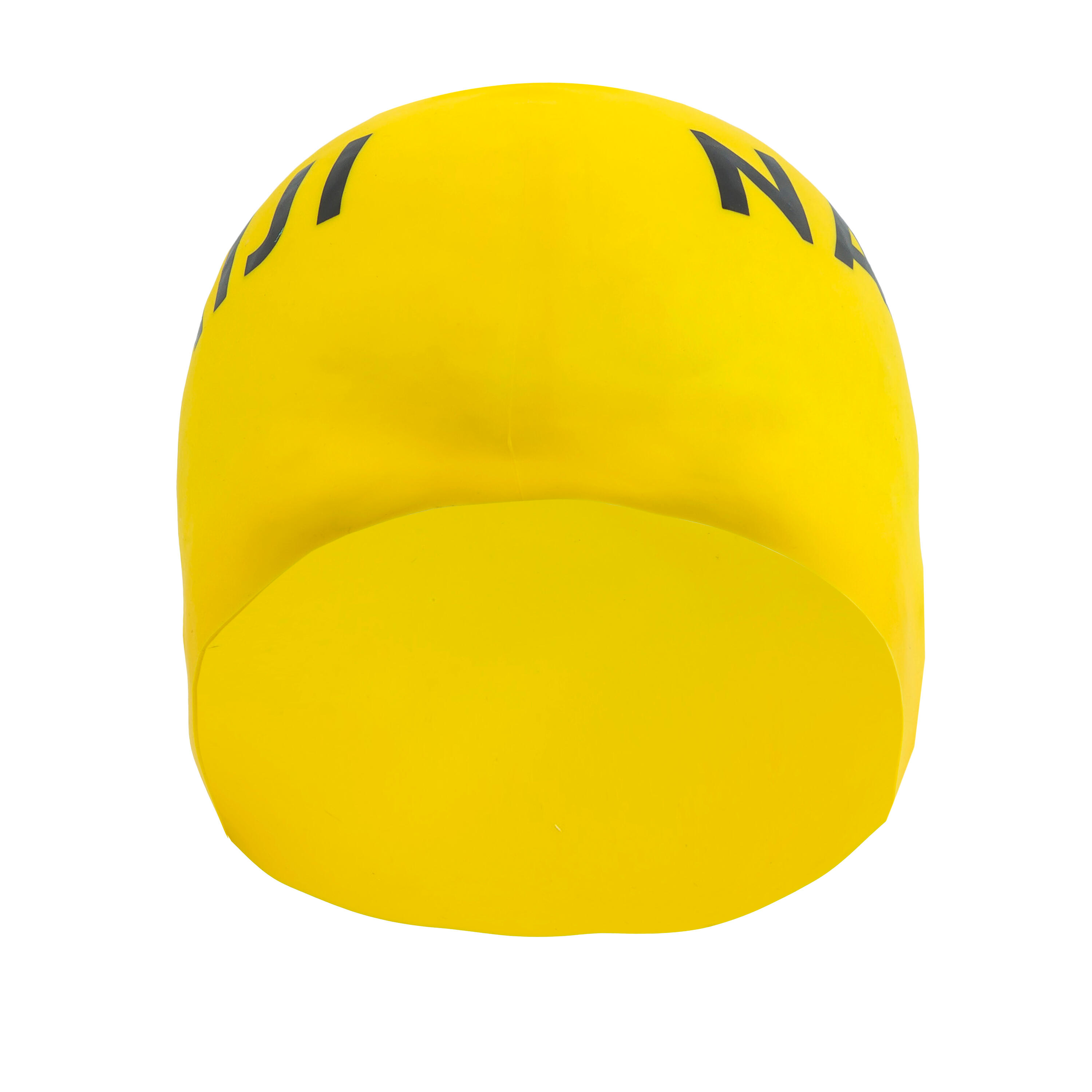 Silicone swim cap - One size - Yellow Black 4/4