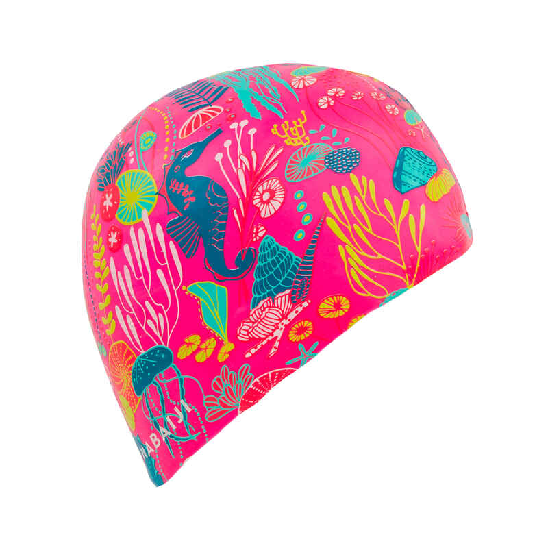 Badekappe Silikon Print Alg pink Badekappe Silikon Print Alg pink