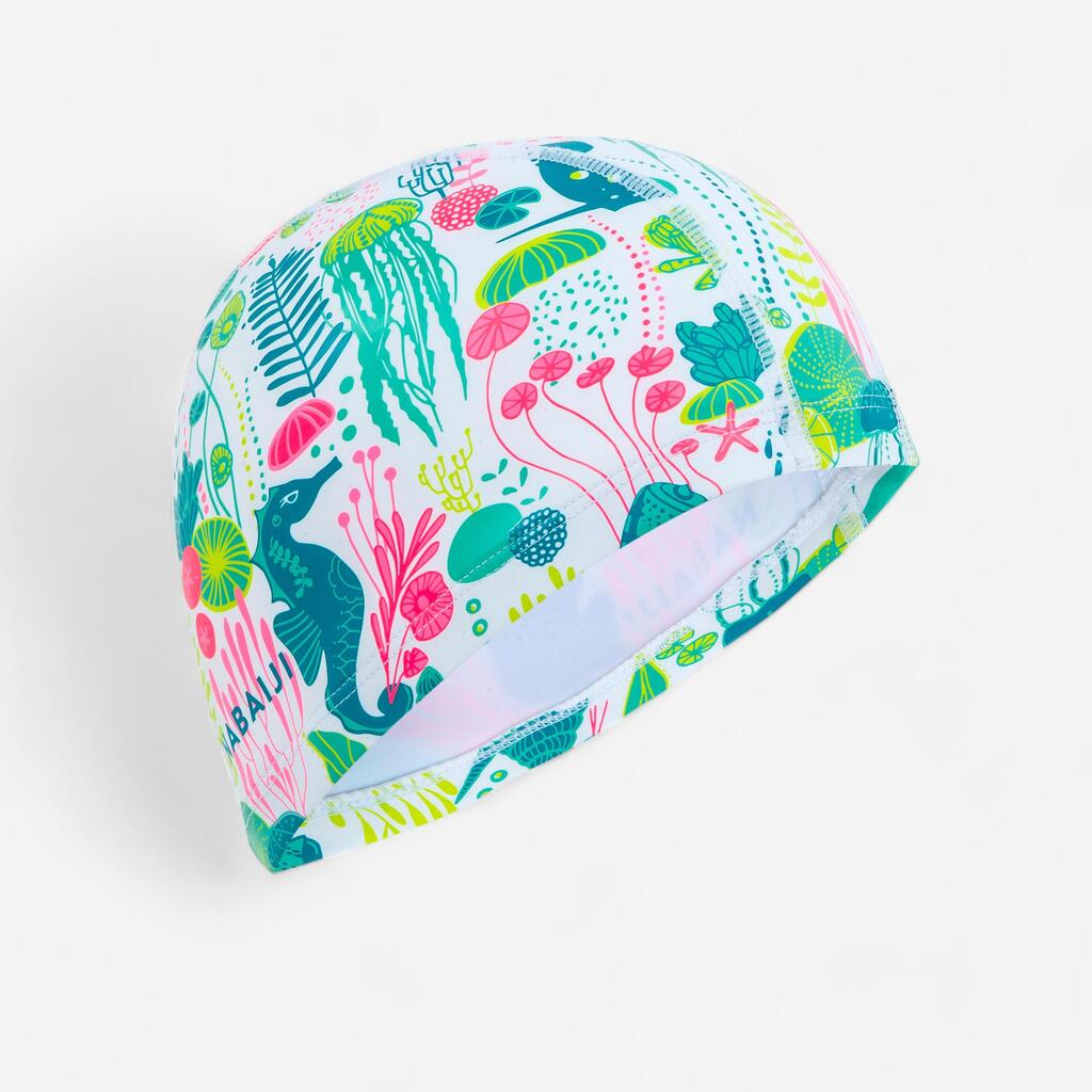 GORRO NATACIÓN BLANCO PRINT TELA SILICONA