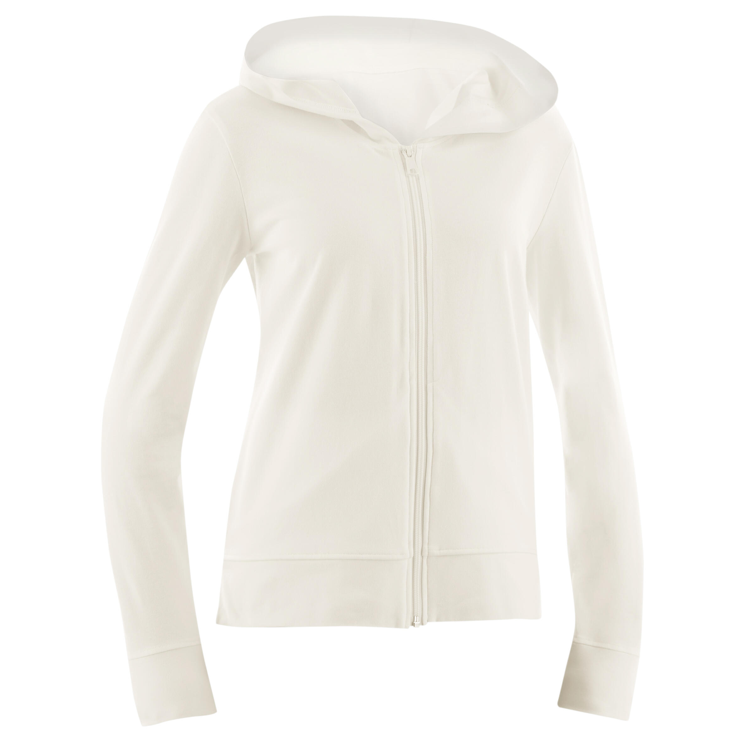 Lightweight white zip outlet up hoodie