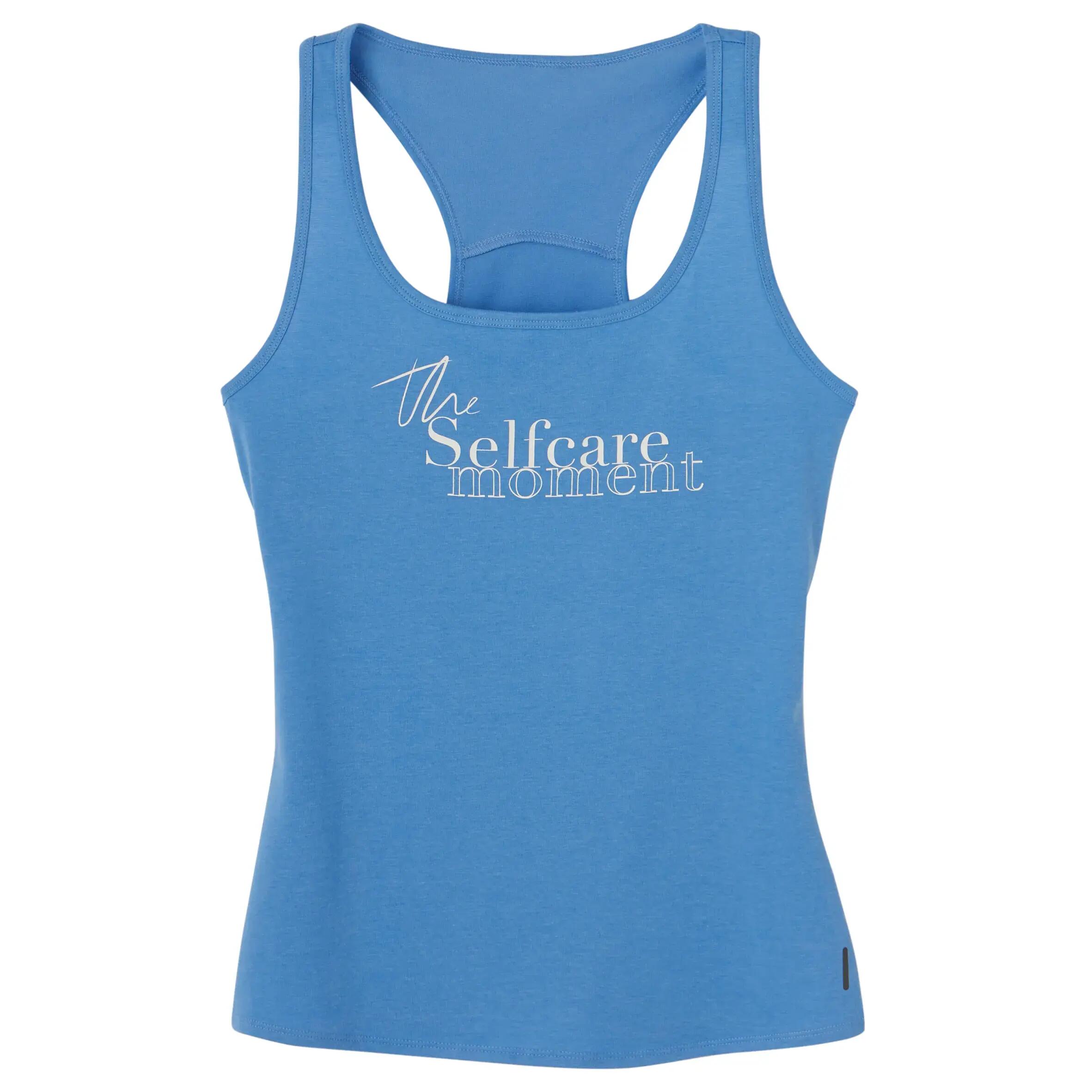 Stretchy Cotton Fitness Tank Top - Blue Print 6/7
