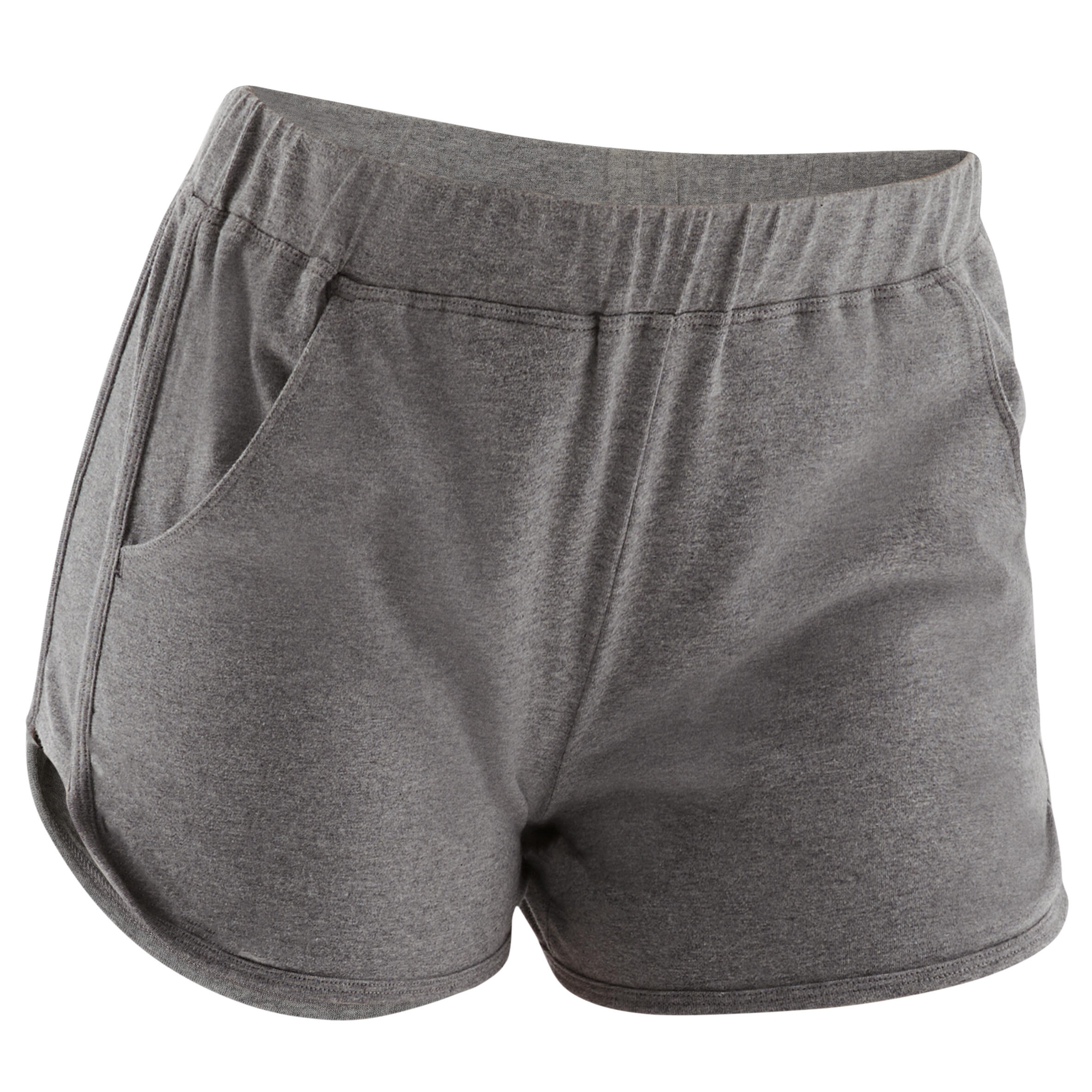 Women Organic Cotton Blend Gym Short 520 - Grey