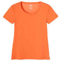 Women's Regular-Fit Fitness T-Shirt 500 - Orange