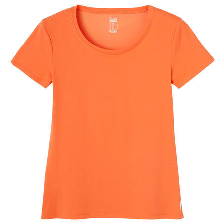 T-shirt regular fitness femme - 500 Essentials Orange