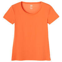 T-shirt regular fitness femme - 500 Orange