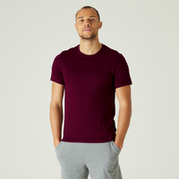 T-shirt Slim fitness homme - 500 bourgogne foncé