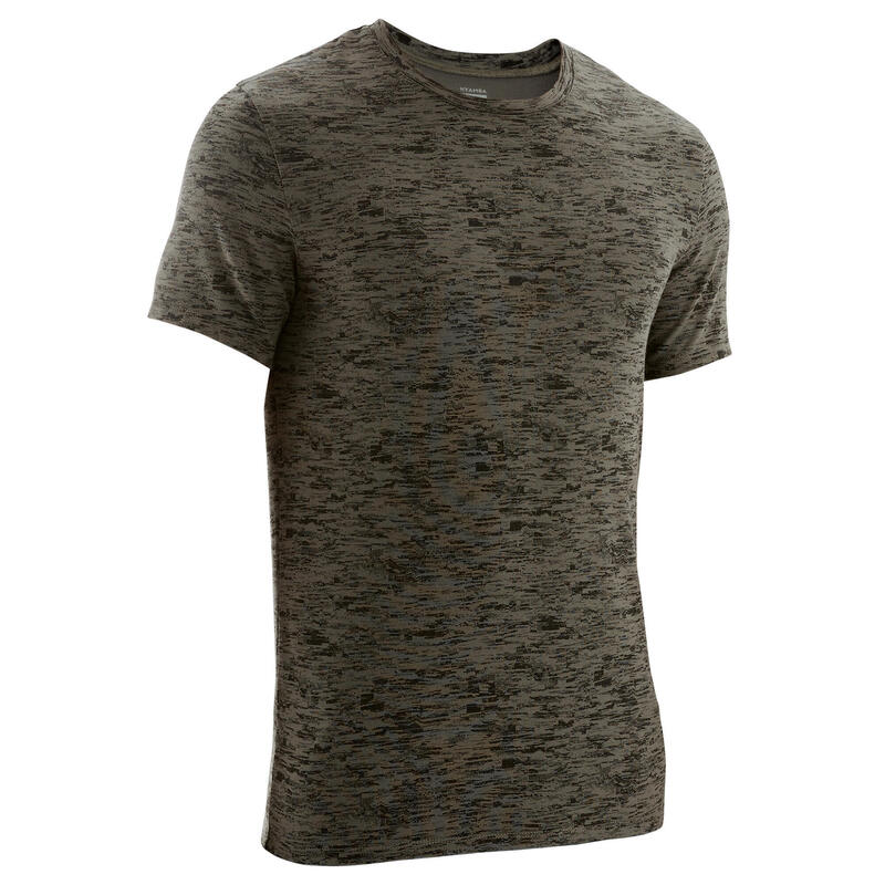 T-shirt Slim fitness homme - 500 gris kaki