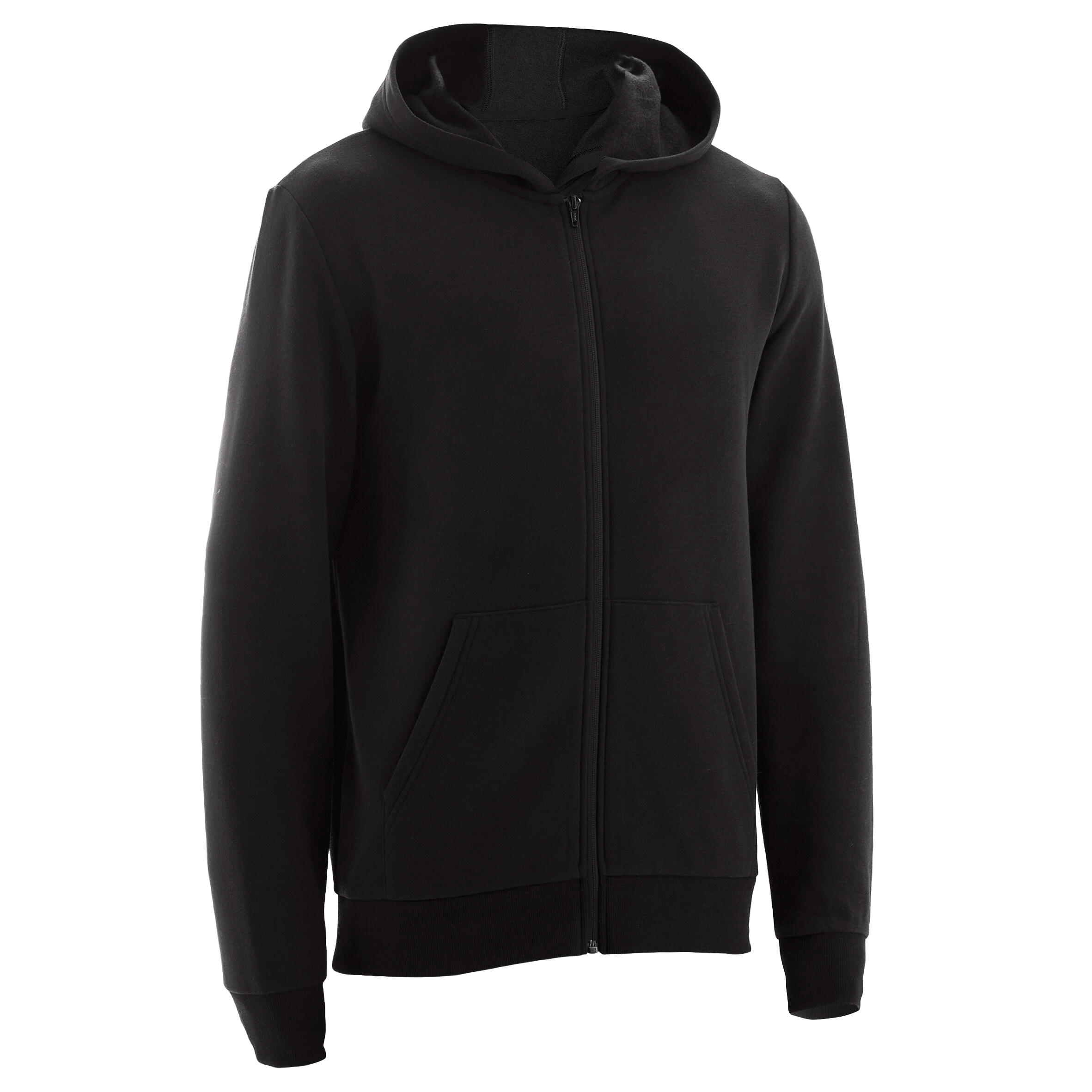 Men's Fitness Zip-Up Hoodie 100 - Black 7/7