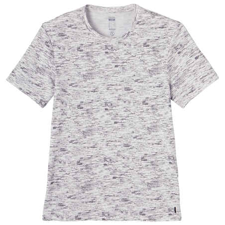 Men's Slim-Fit Fitness T-Shirt 500 - Ice White