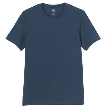 חולצת טי דקה ונמתחת לכושר - הדפס כחול