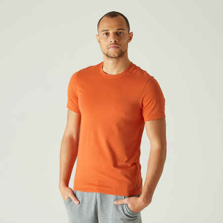 T-shirt Slim fitness homme - 500 Rouille