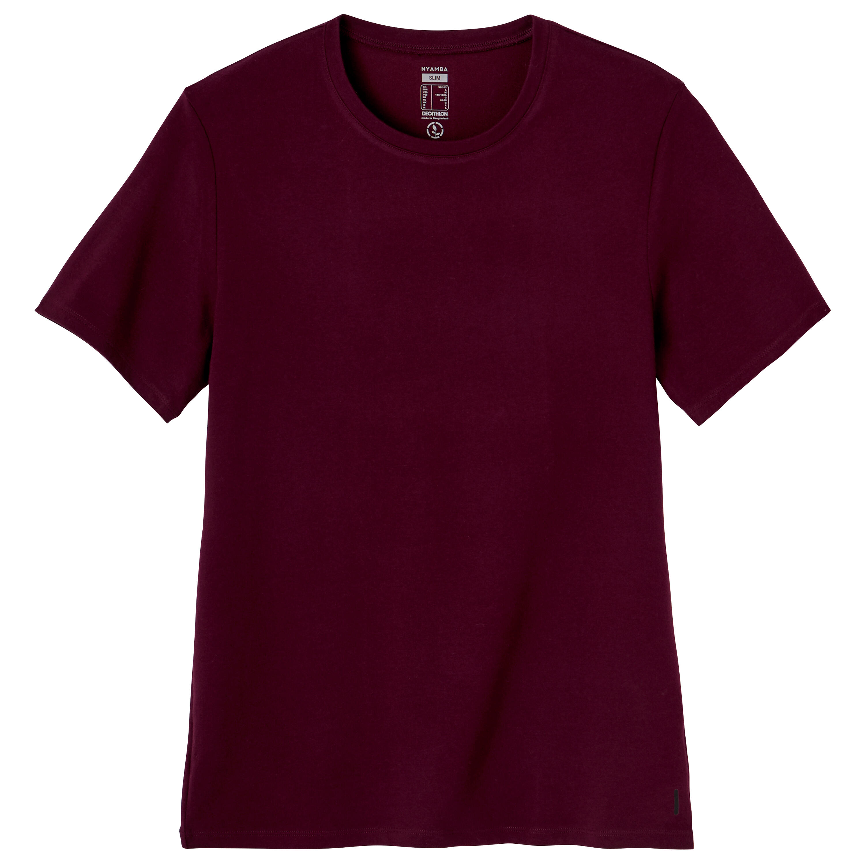Men's Slim-Fit Fitness T-Shirt 500 - Dark Burgundy 4/6