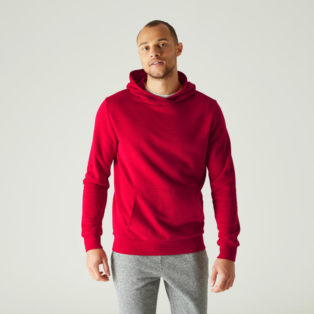 Sweatshirt Kapuze Fitness Kängurutasche Herren grün 