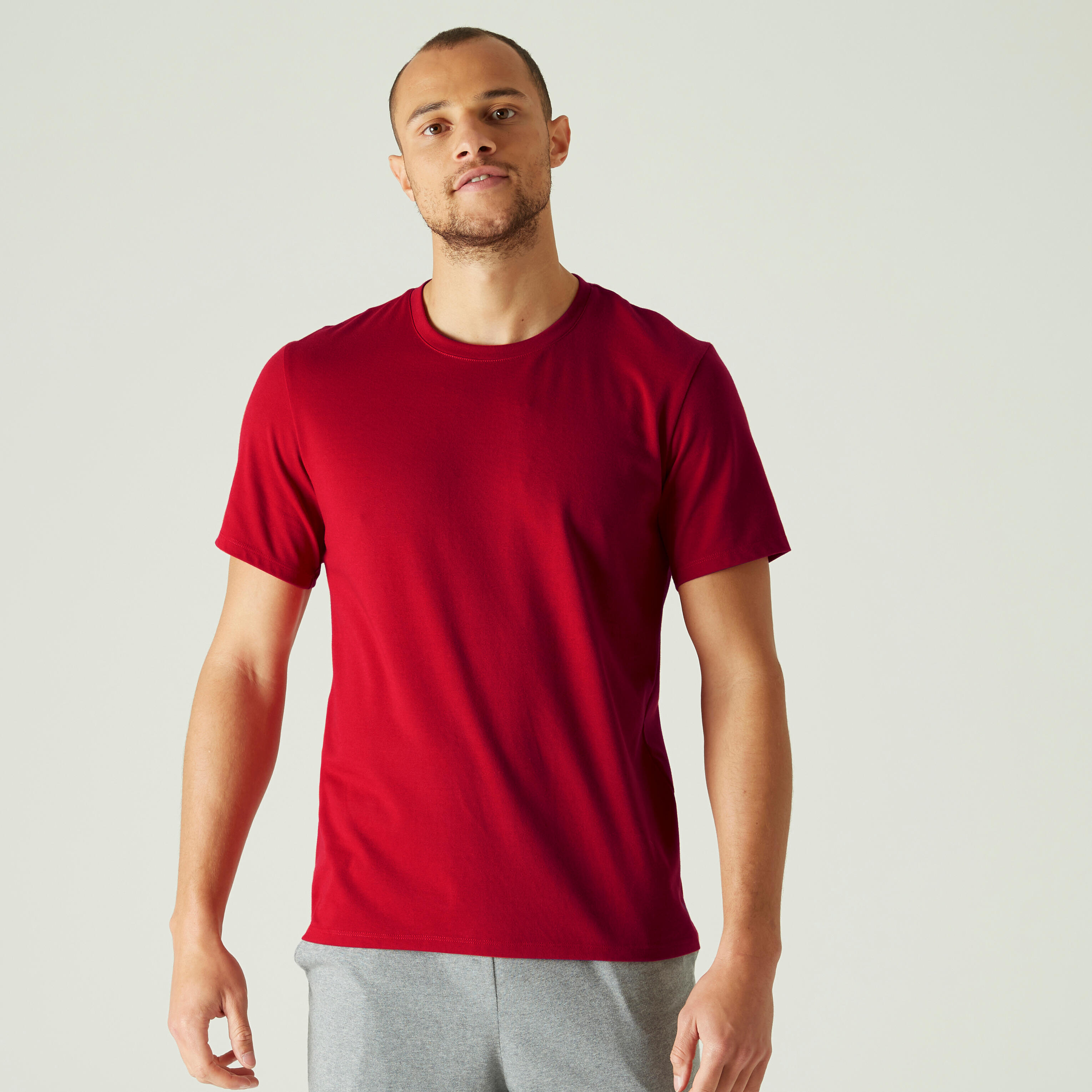 

Men's Gym T-Shirt Regular Fit 500 - Red -  By NYAMBA | Decathlon