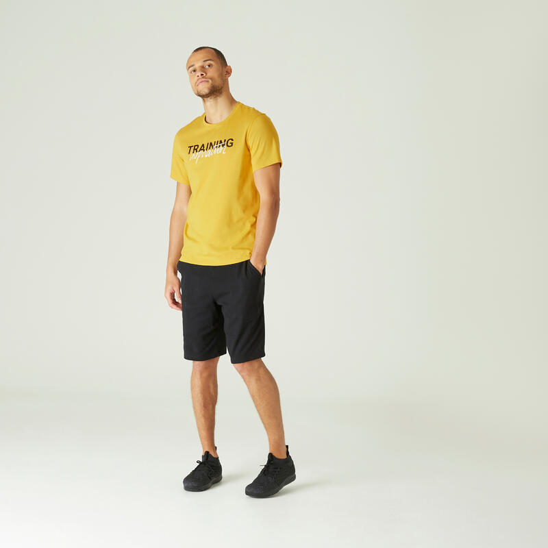 Футболка для фитнеса хлопковая эластичная Decathlon 329620