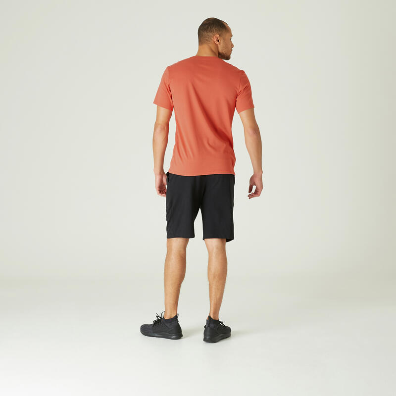 Футболка для фитнеса хлопковая эластичная Decathlon 329620