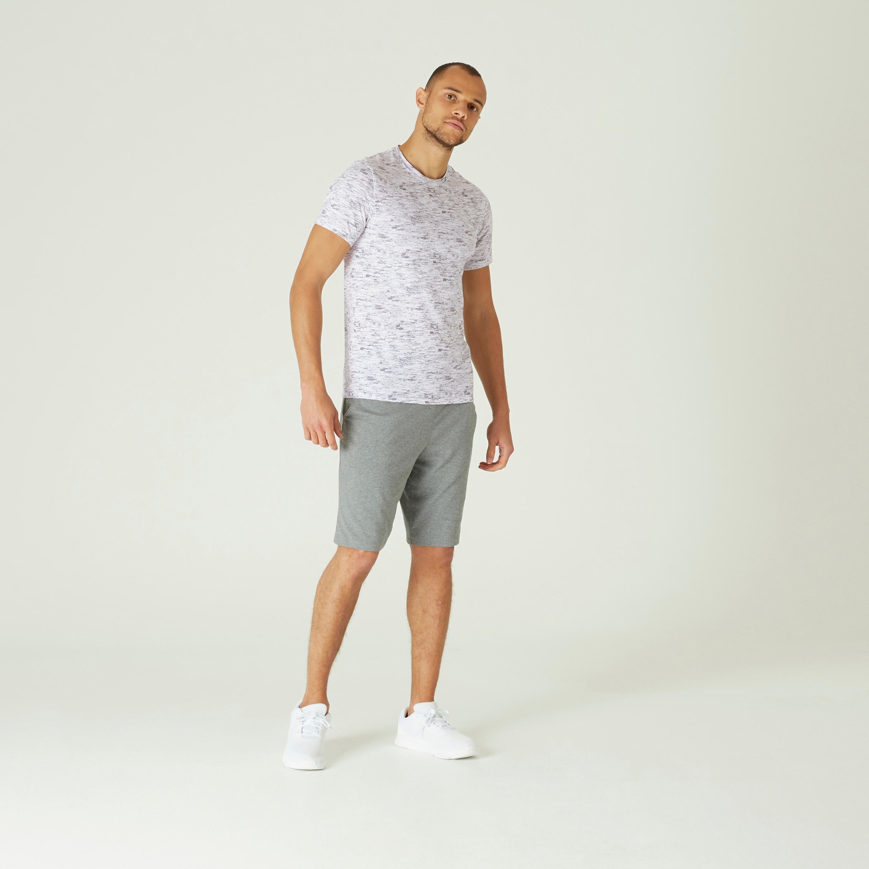 Slim Fit Stretch Cotton Fitness T-Shirt 