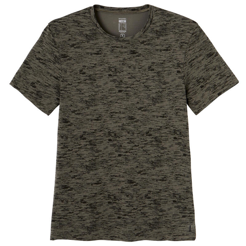 T-Shirt Herren Slim - 500 khaki/grau 
