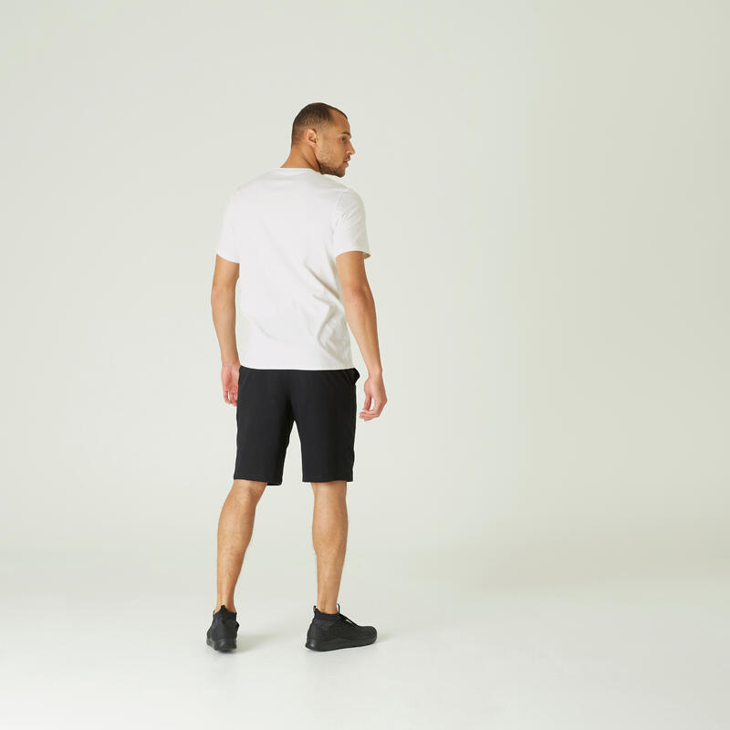 Футболка для фитнеса хлопковая эластичная Decathlon 329620