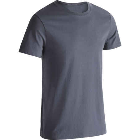 T-Shirt Fitness Sportee 100 % Baumwolle Herren grau