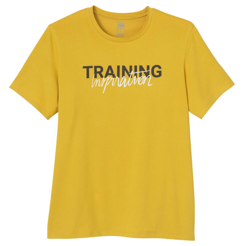 T-shirt voor fitness stretch katoen