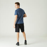 חולצת טי דקה ונמתחת לכושר - הדפס כחול