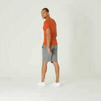 Men's Slim-Fit Fitness T-Shirt 500 - Rust